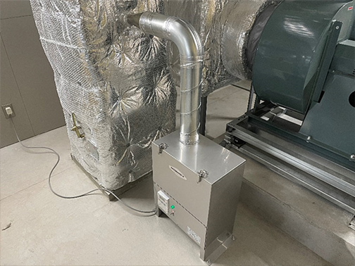 厨房内のダクト利用で、最短30分で設置可能！