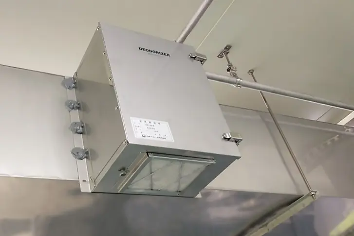 餃子工場の食肉加工排気臭