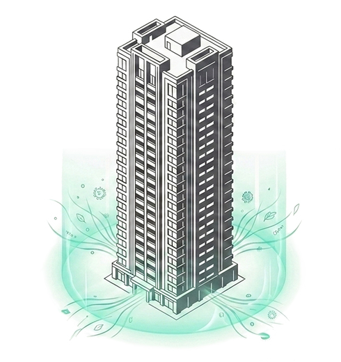 高層マンションのイラスト
