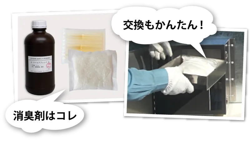 消臭剤の交換